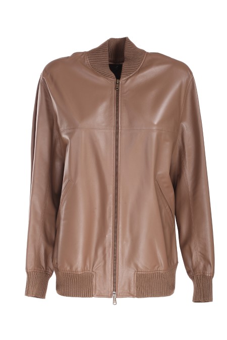 Shop BENEDETTA NOVI  Bomber: Benedetta Novi bomber in nappa (pelle pieno fiore).
Colletto, fondo e polsini in maglia, tono su tono.
Tasche diagonali.
Chiusura con zip a doppio cursore.
Composizione: 100% pelle di agnello.
Fabbricato in Turchia.. SS22 340-NILO
